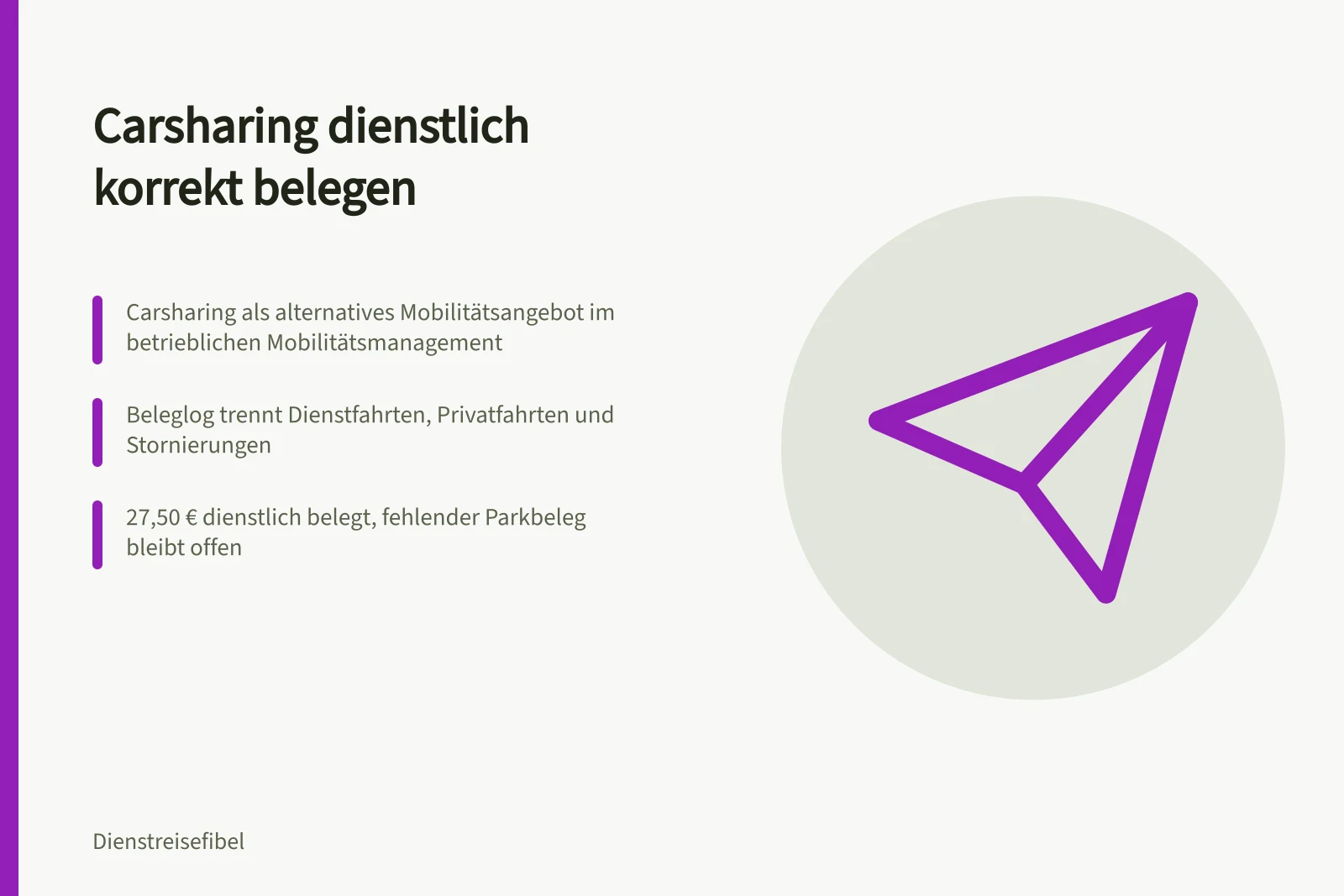 Carsharing-Kosten mit Beleglog und getrennten Dienst- und Privatfahrten abrechnen
