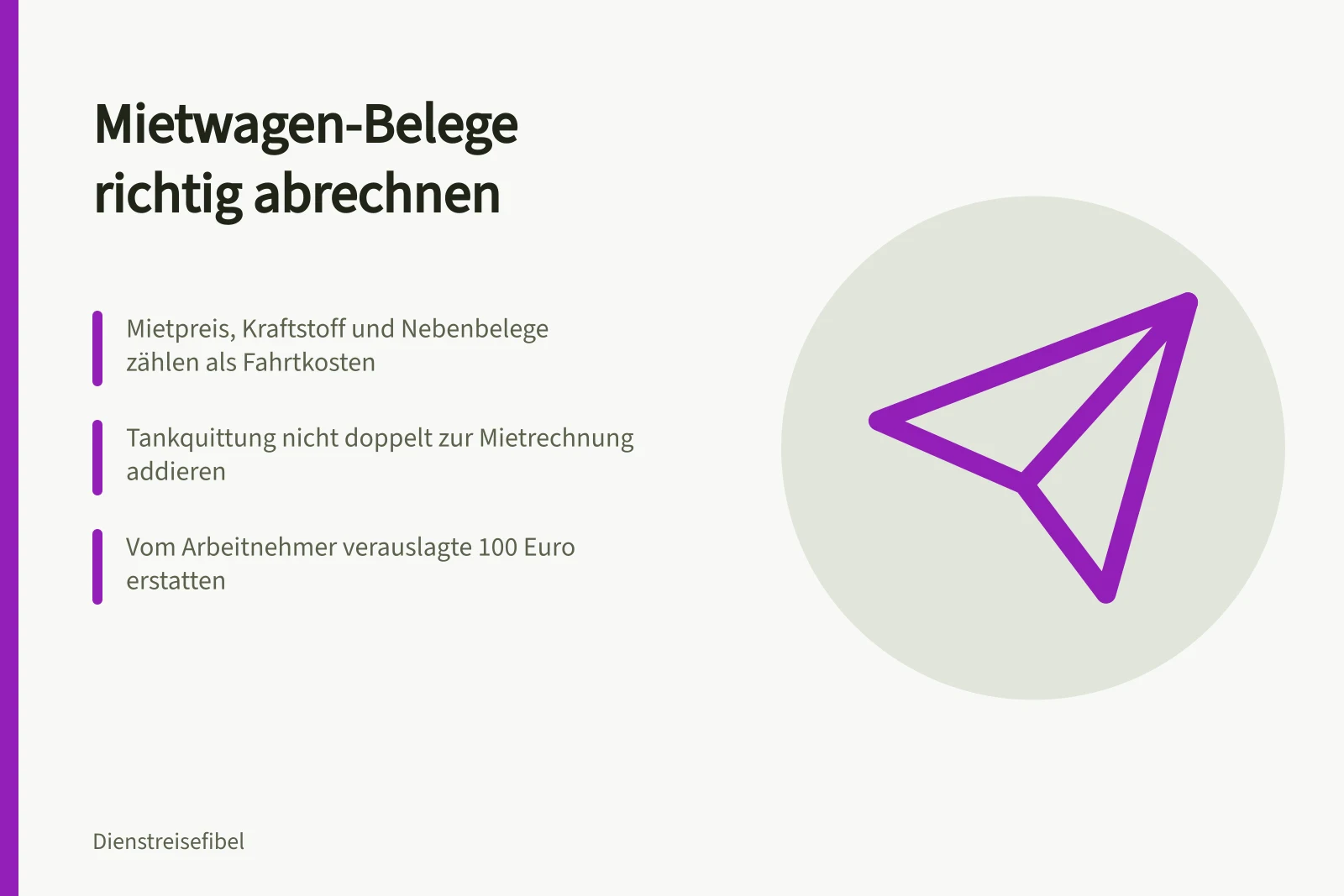 Mietwagenrechnung mit Tankbeleg und Parkkosten abrechnen