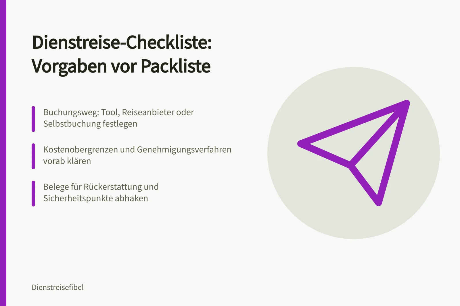 Checkliste für Dienstreisen mit Buchung, Kosten und Genehmigung